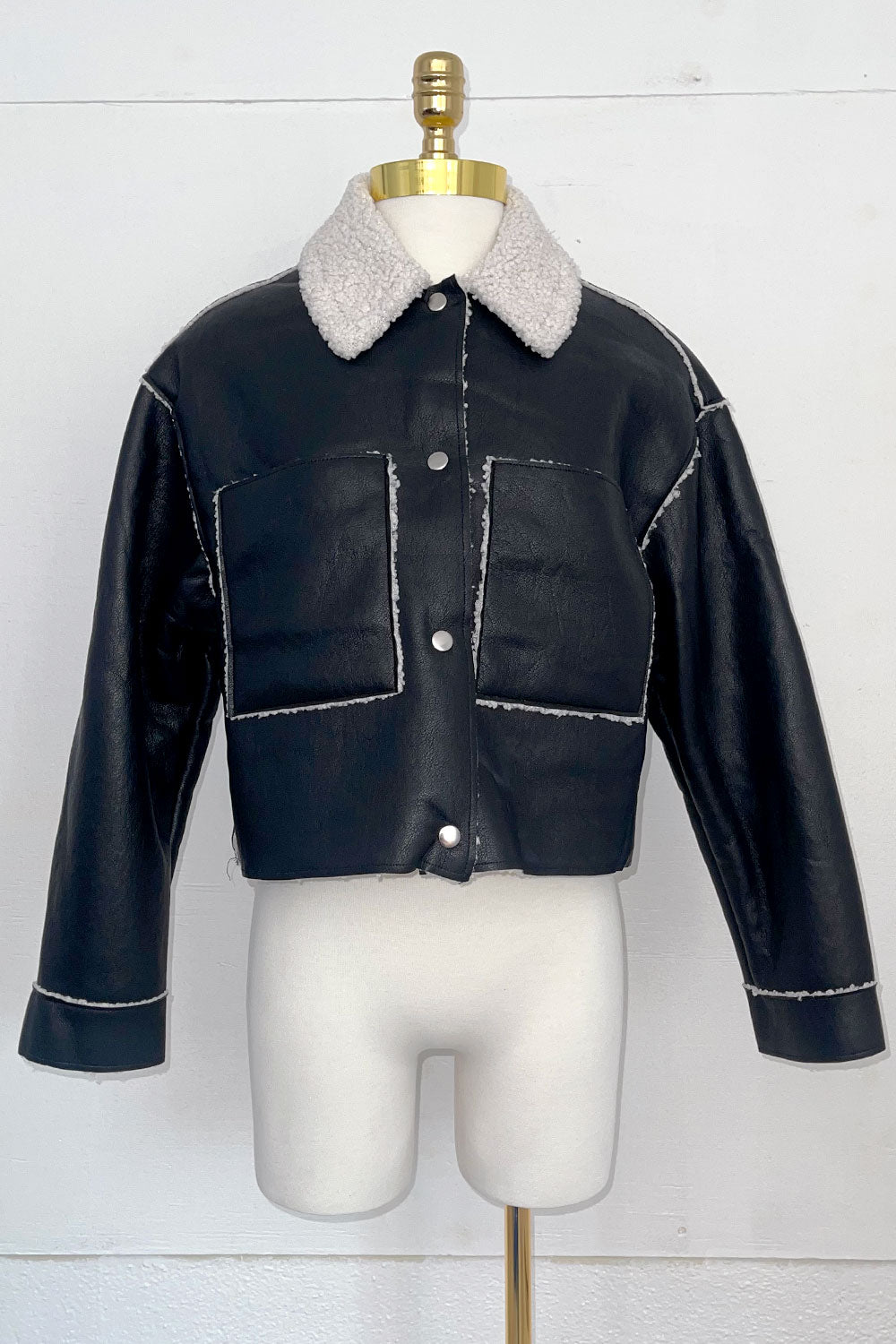 ROXANNE SHERPA LEATHER JACKET