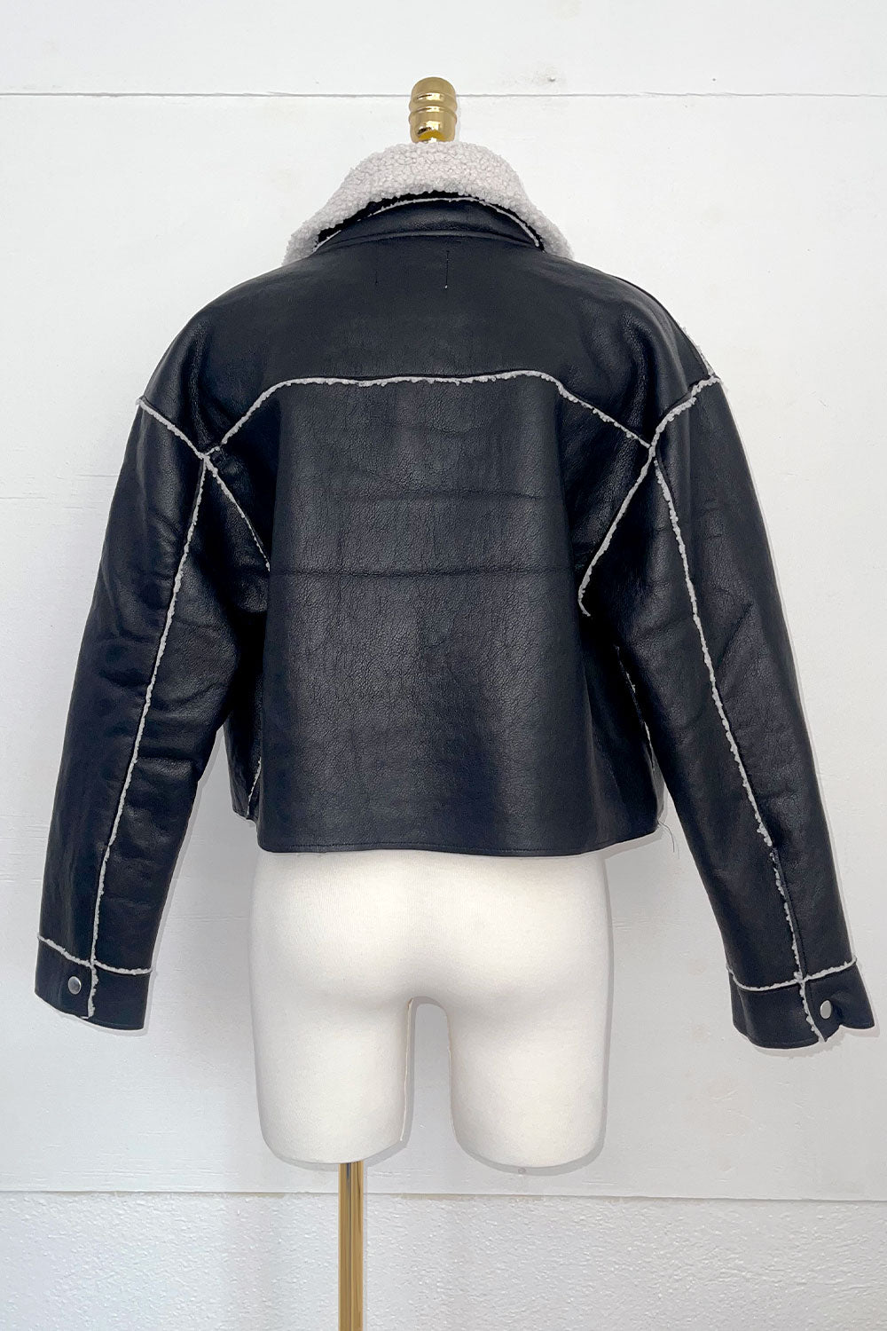 ROXANNE SHERPA LEATHER JACKET