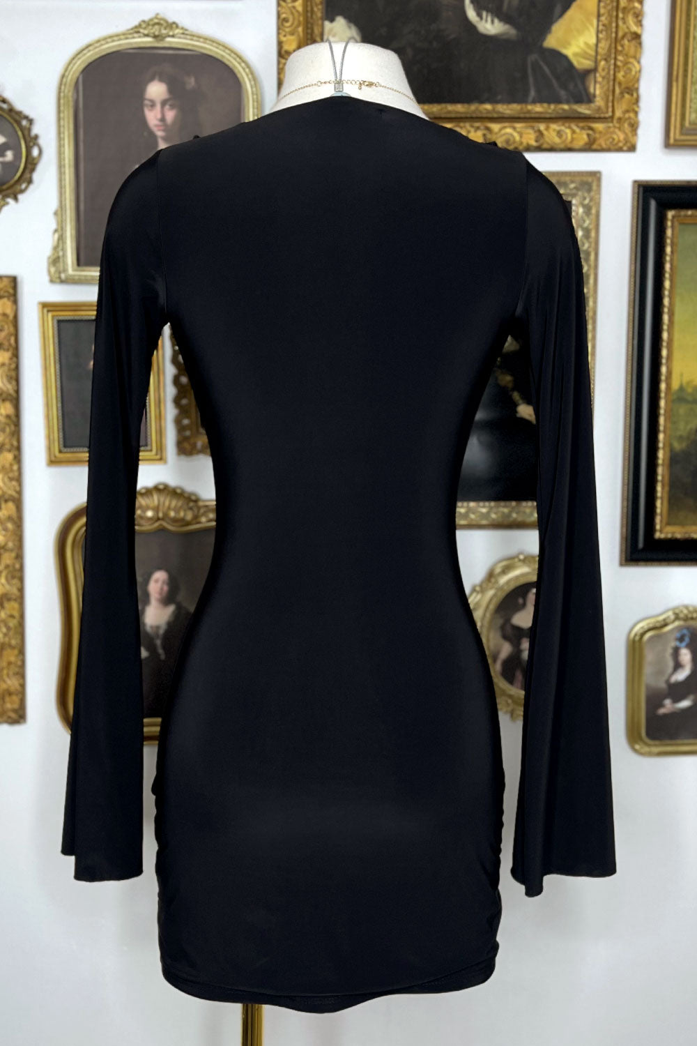 RUBY RUFFLED FRONT TIE MINI DRESS