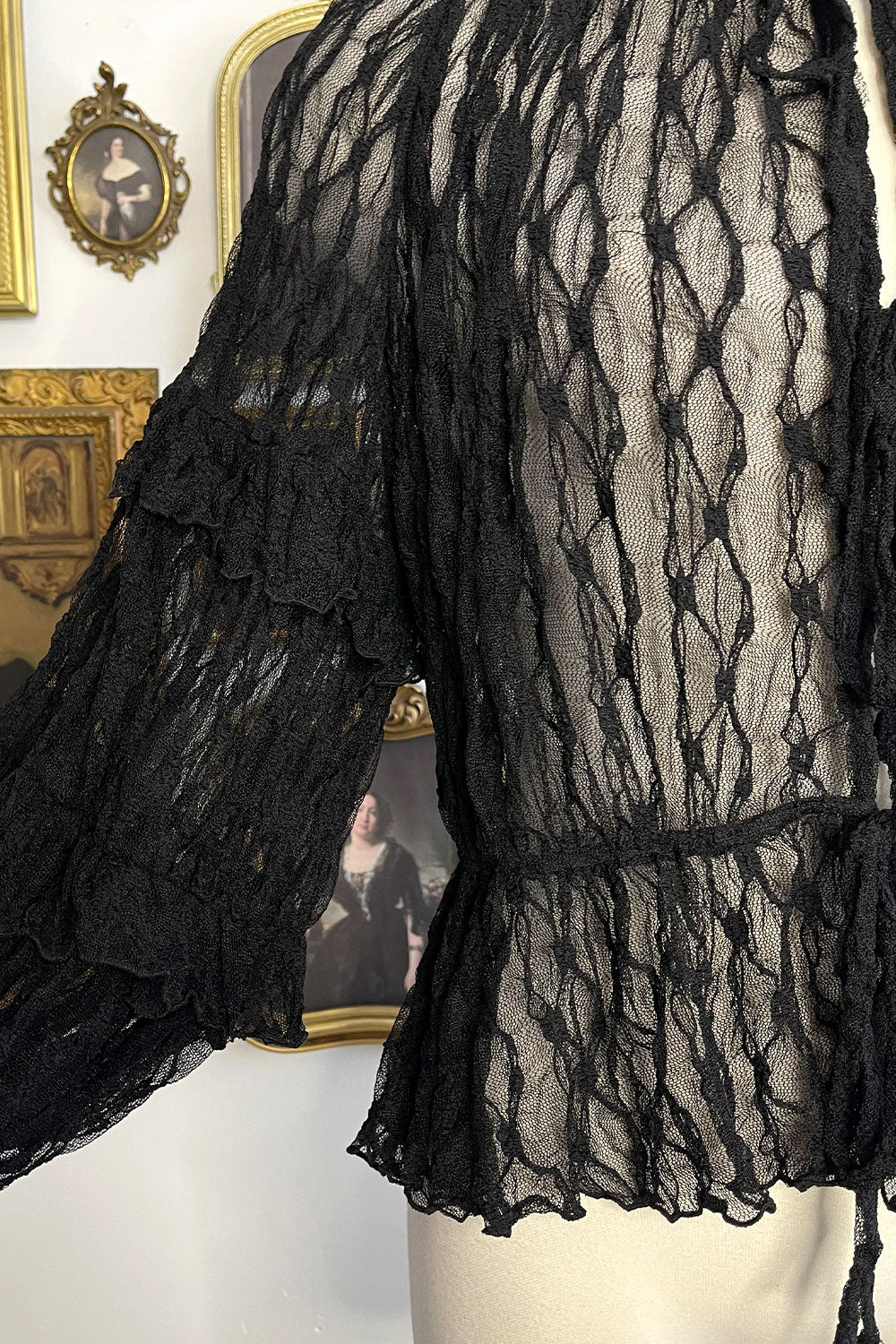 SAPPHYRE LACE SHEER TOP