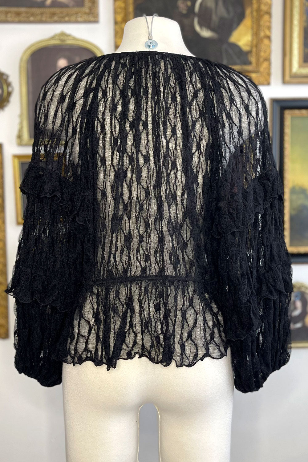 SAPPHYRE LACE SHEER TOP
