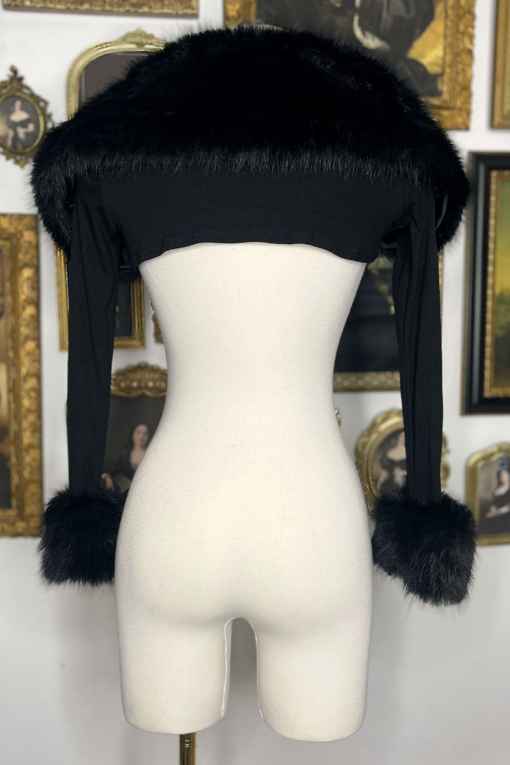 SEANNY FAUX FUR BOLERO
