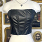 SHEENA FAUX LEATHER CORSET TOP