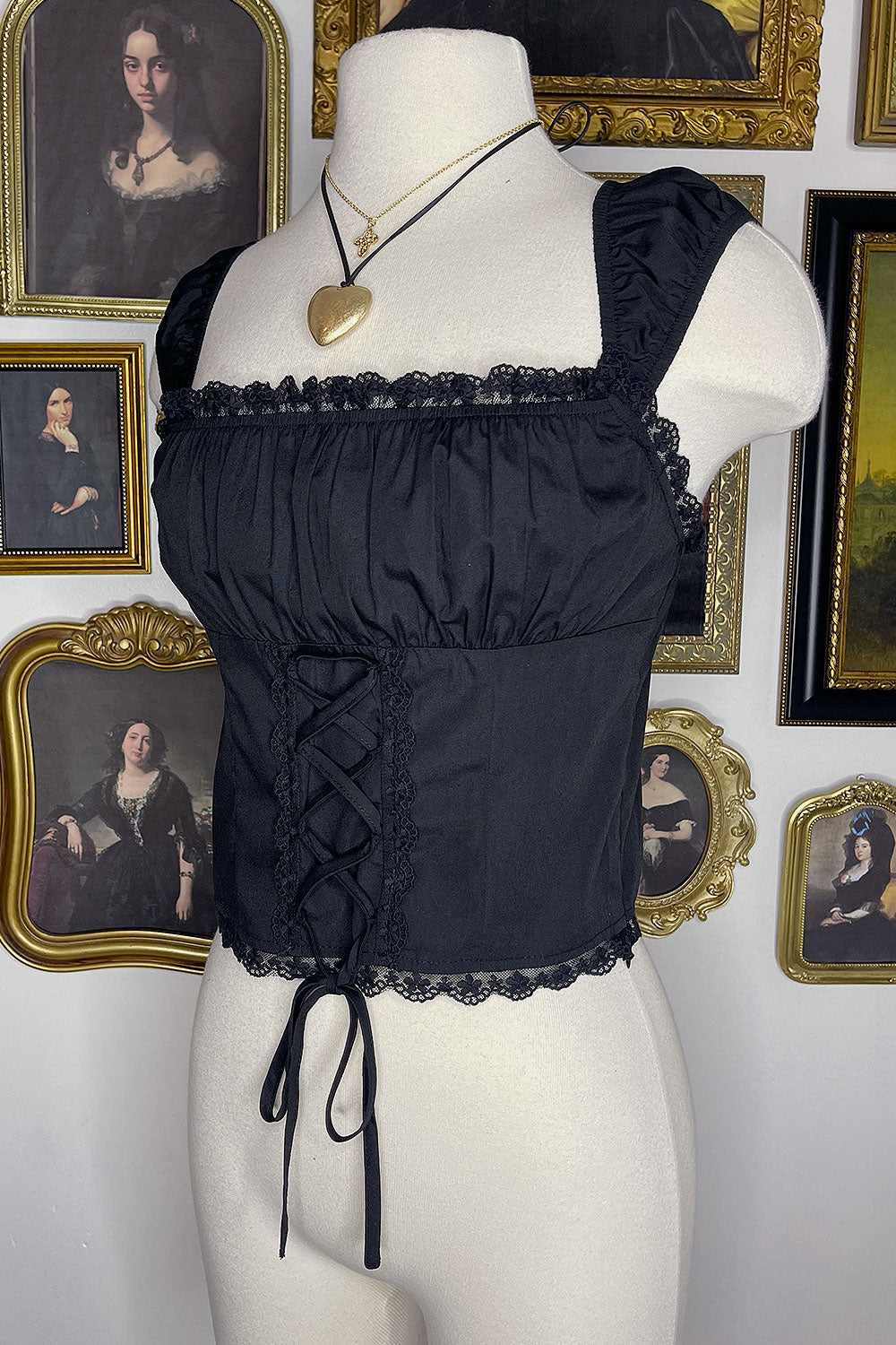 SHERRY LACE TRIM TOP