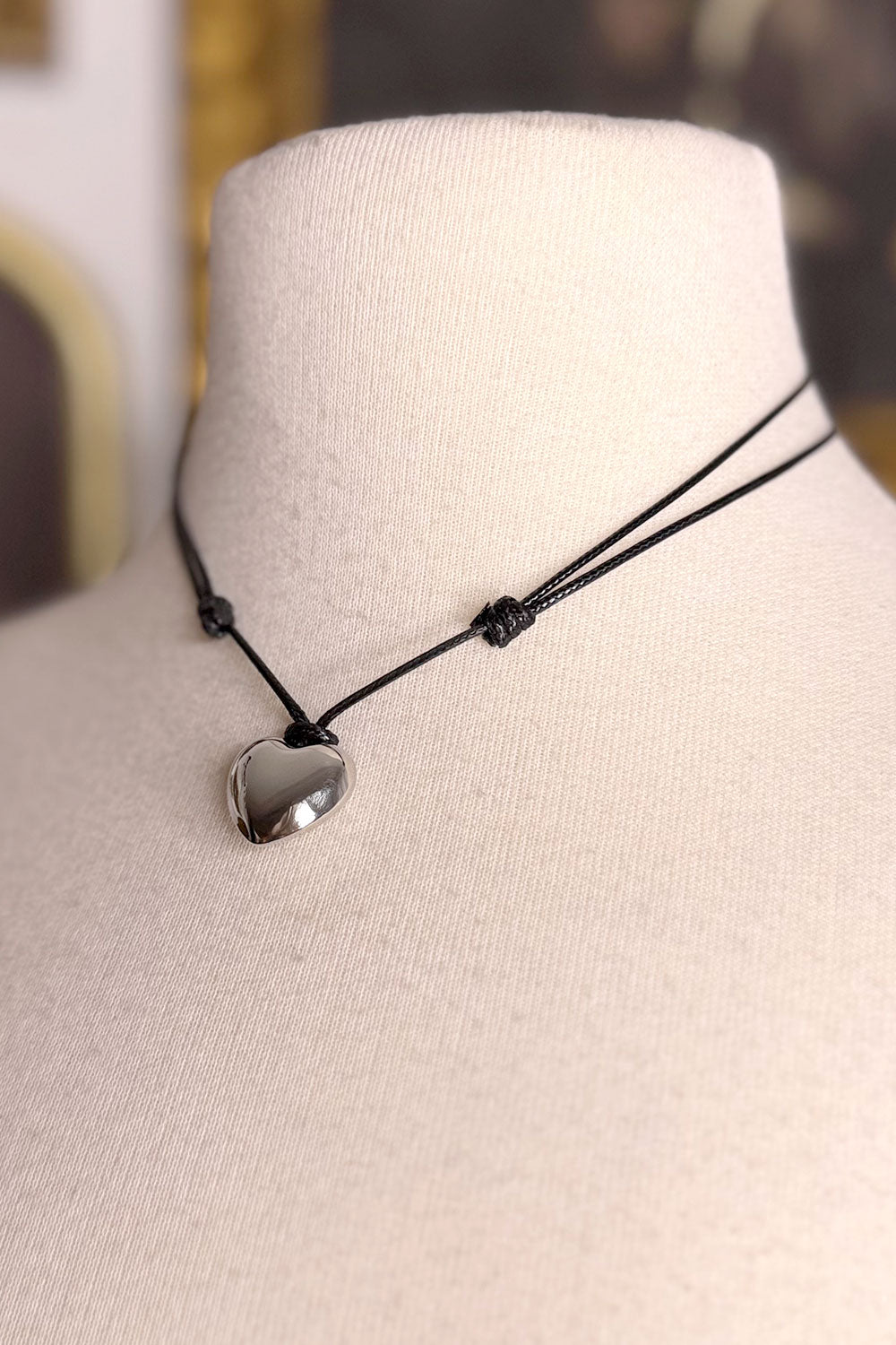 SILVER HEART NECKLACE 014