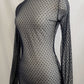STEPHANIE POLKA DOT MESH TOP