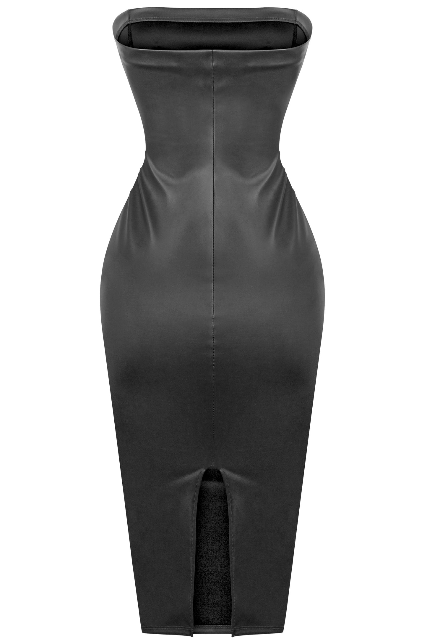 TERESA LEATHER MIDI DRESS