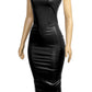TERESA LEATHER MIDI DRESS