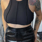 AMY RIBBED CROPPED TANK