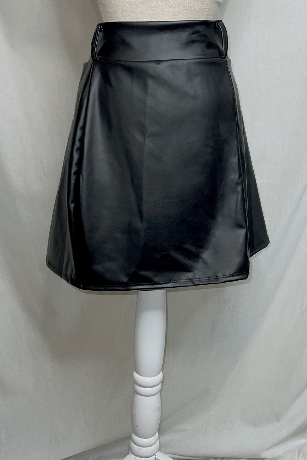 PLUS ANGELICA LEATHER SKIRT