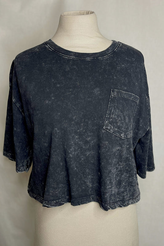 ASHLEY MINERAL WASH CROP TOP