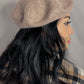 WOOL BLEND BASIC BERET - TAUPE