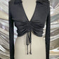 CAMELIA RUCHED LONG SLEEVE TOP