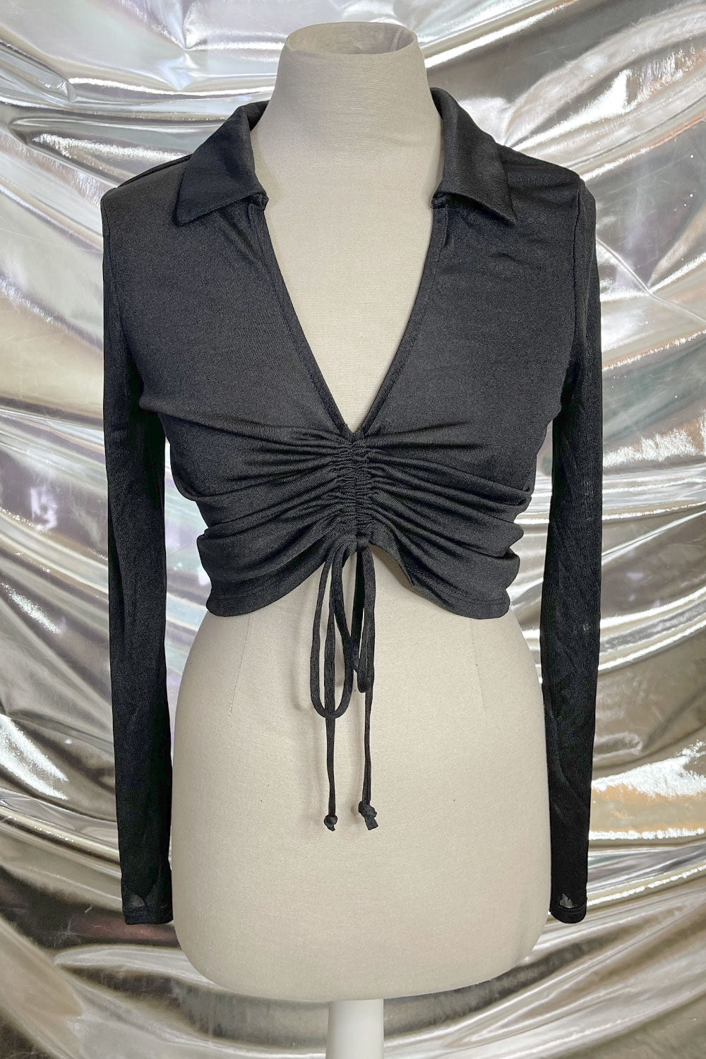 CAMELIA RUCHED LONG SLEEVE TOP