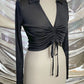 CAMELIA RUCHED LONG SLEEVE TOP