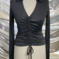CAMELIA RUCHED LONG SLEEVE TOP
