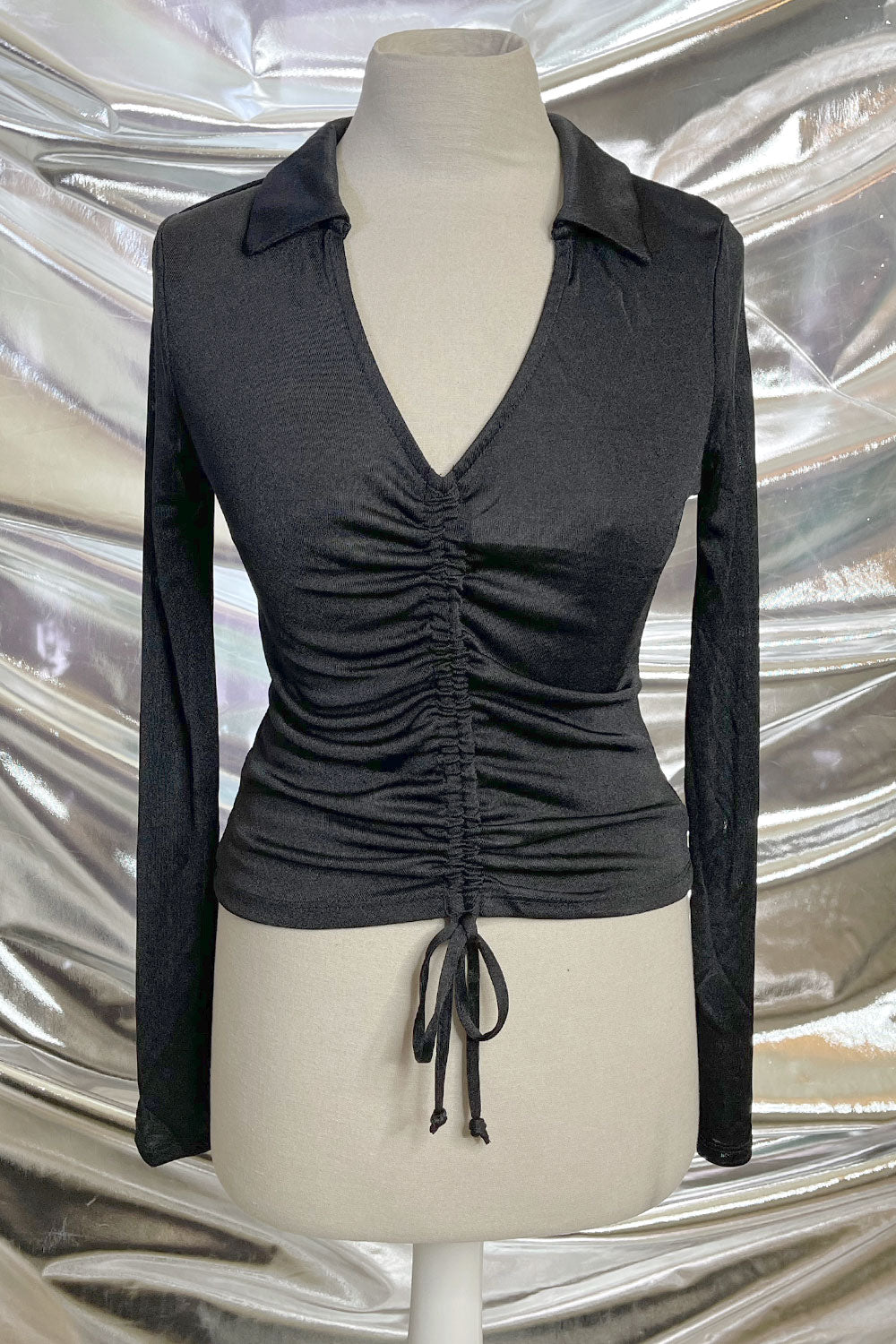 CAMELIA RUCHED LONG SLEEVE TOP