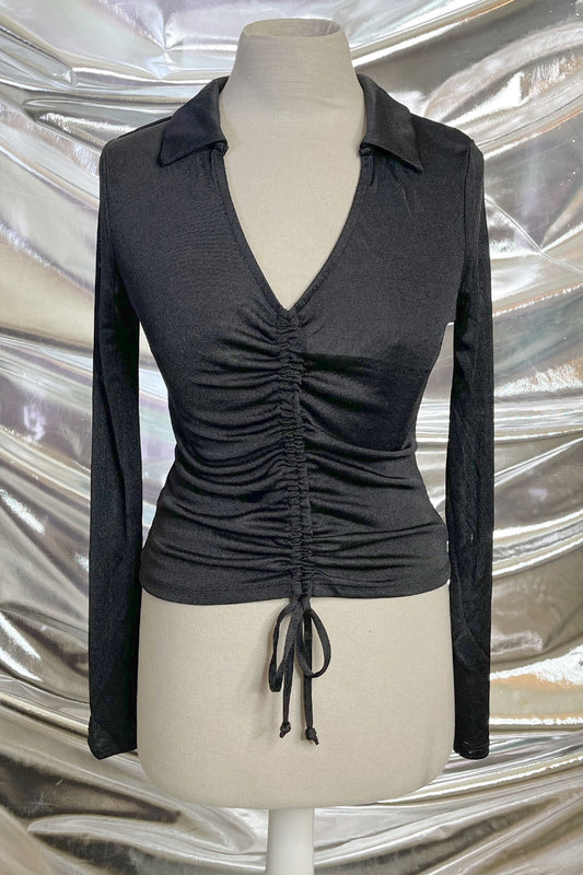 CAMELIA RUCHED LONG SLEEVE TOP