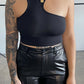 DAHLIA ASYMMETRICAL CROP TOP