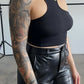 DAHLIA ASYMMETRICAL CROP TOP