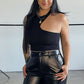 DAHLIA ASYMMETRICAL CROP TOP