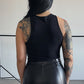 DAHLIA ASYMMETRICAL CROP TOP