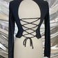 ELVIRA BACK LACE UP LONG SLEEVE TOP