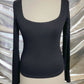 FIONA SQUARE NECK LONG SLEEVE TOP