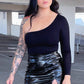 GABRIELA ONE-SHOULDER BODYSUIT
