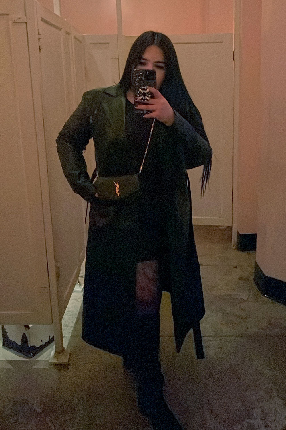 GRISELDA LEATHER TRENCH COAT