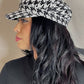 HOUNDSTOOTH BAKER BOY HAT