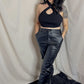 JACKIE FAUX LEATHER CARGO PANTS