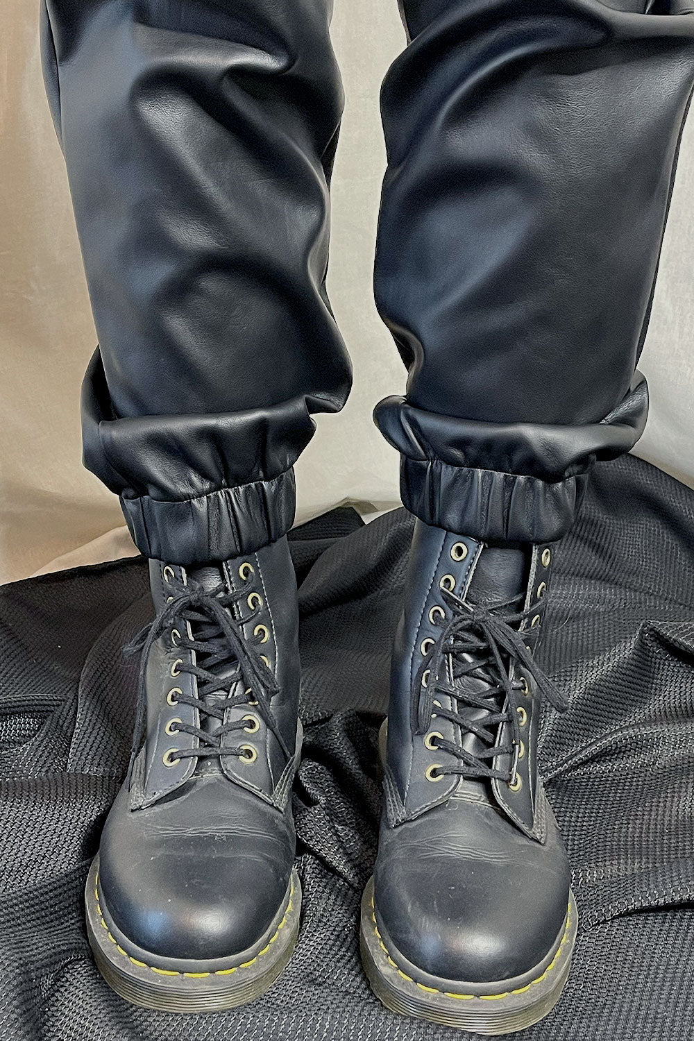 JACKIE FAUX LEATHER CARGO PANTS