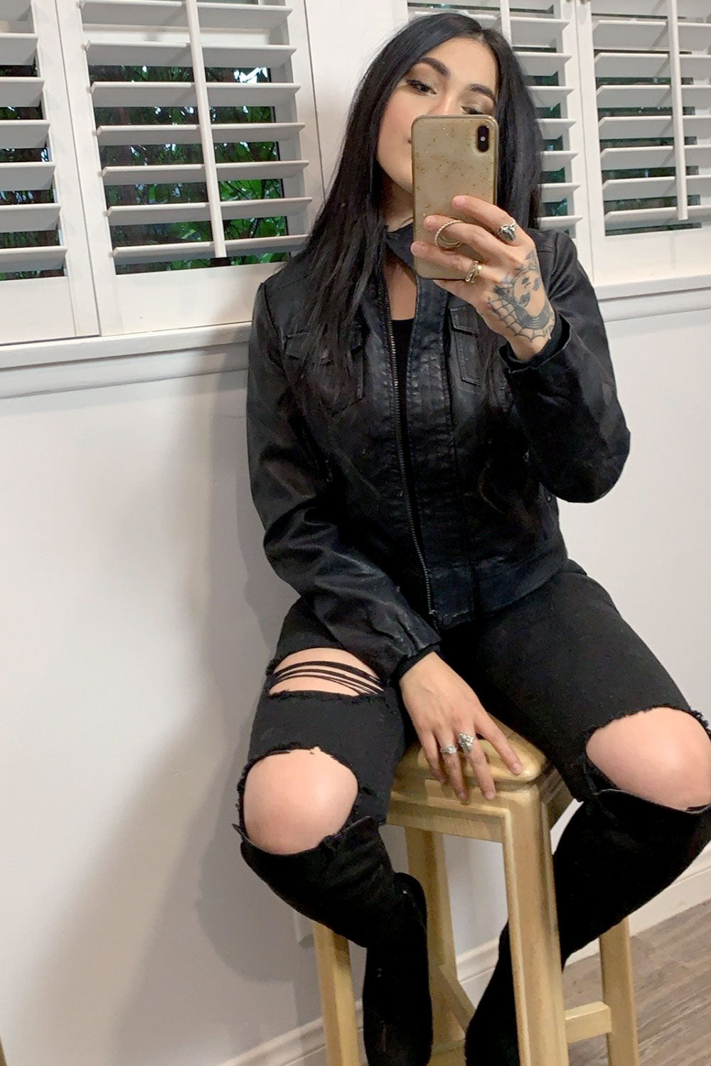JENNA VEGAN LEATHER JACKET