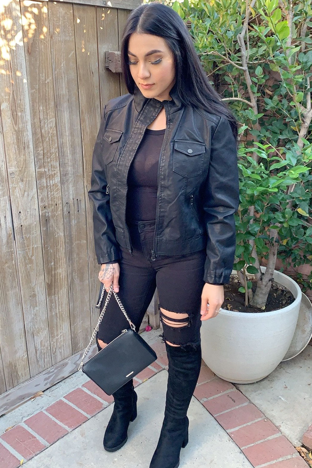 JENNA VEGAN LEATHER JACKET