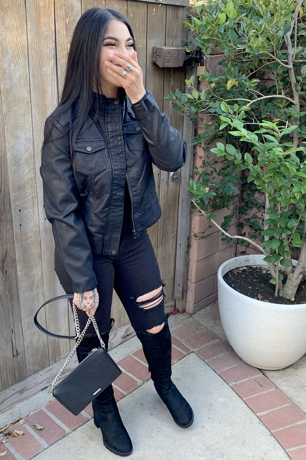 JENNA VEGAN LEATHER JACKET