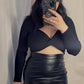 LUPITA FAUX LEATHER SKIRT