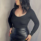 MARYSOL BUSTIER LONG SLEEVE BODYSUIT