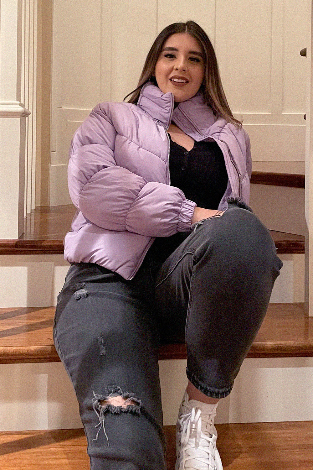 MELODY PUFFER JACKET - LAVENDER