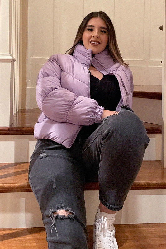 MELODY PUFFER JACKET - LAVENDER