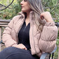 MELODY PUFFER JACKET - MOCHA