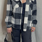 NICOLE OVERSIZED PLAID SHACKET - BLACK