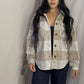 NICOLE OVERSIZED PLAID SHACKET - KHAKI