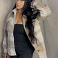 NICOLE OVERSIZED PLAID SHACKET - KHAKI