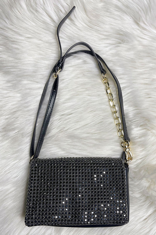 PARIS RHINESTONE PURSE - BLACK