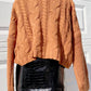 REGINA TURTLENECK SWEATER - RUST