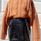 REGINA TURTLENECK SWEATER - RUST