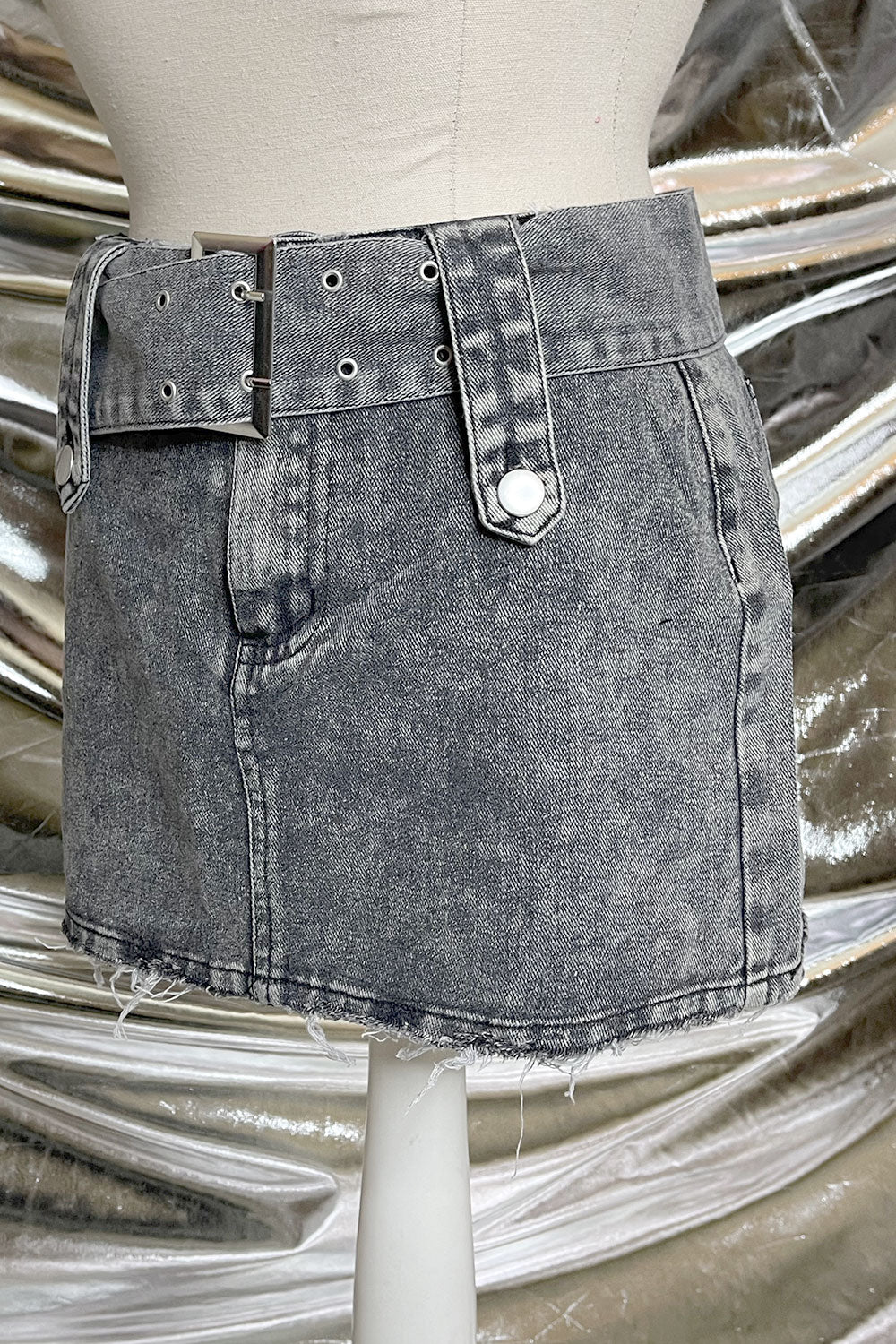 VICTORIA DENIM MICRO MINI SKIRT
