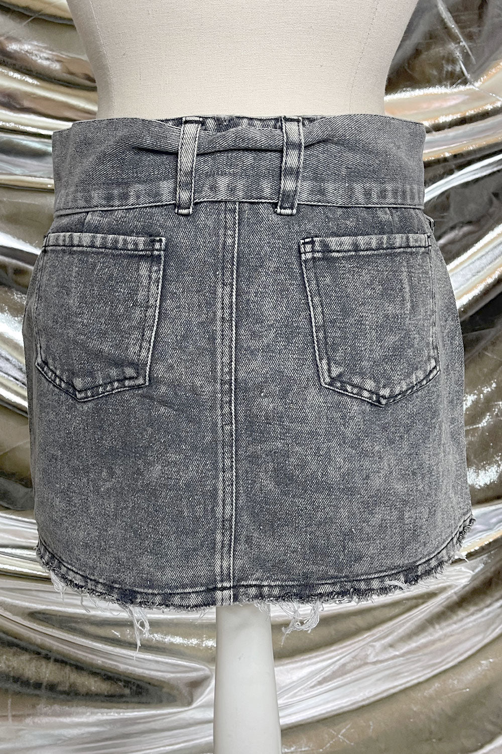 VICTORIA DENIM MICRO MINI SKIRT