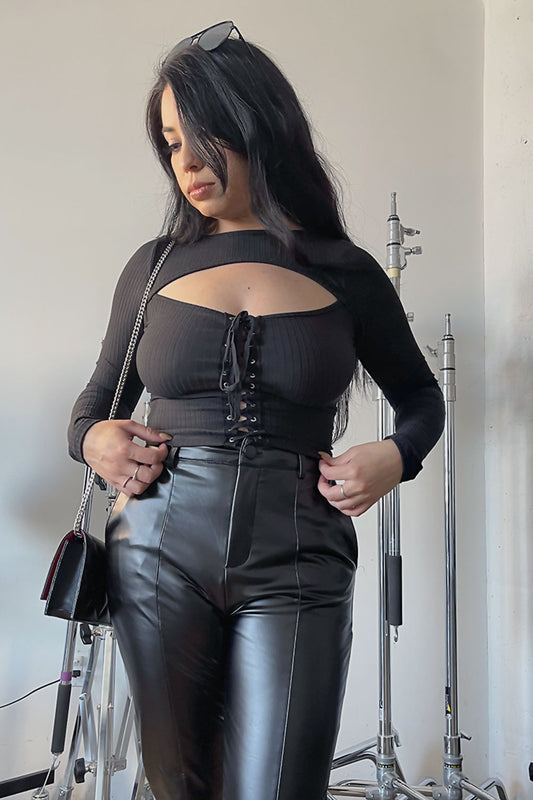 WILLOW CORSET RIBBED TOP